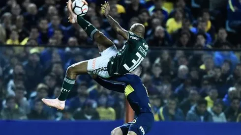 Foto de Felipe Melo en La Bombonera.