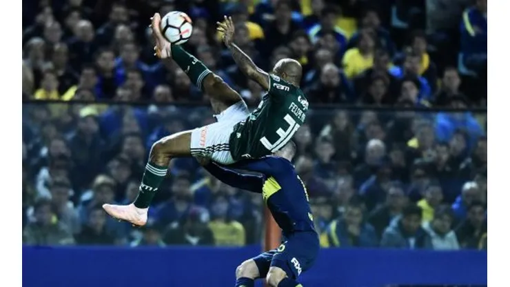 Foto de Felipe Melo en La Bombonera.