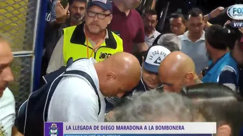 Un caos: así llegó Diego Maradona a La Bombonera