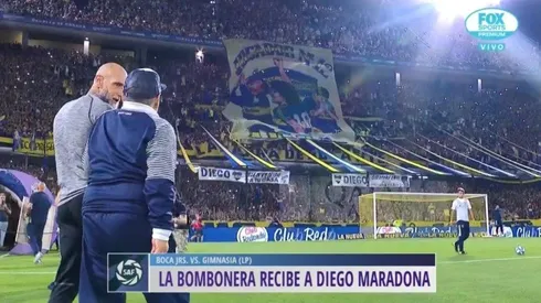 Impactante: la bandera de La 12 para Maradona en La Bombonera