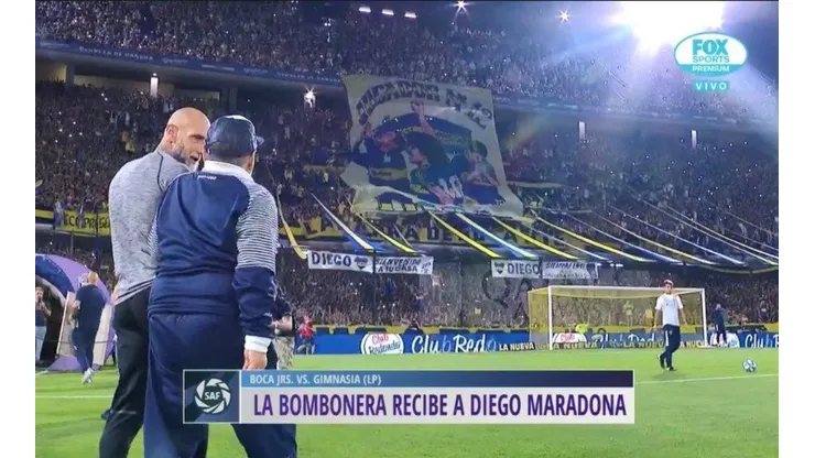 Impactante: la bandera de La 12 para Maradona en La Bombonera
