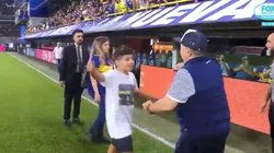 La mejor sorpresa: apareció Benja en plena Bombonera y Maradona se emocionó