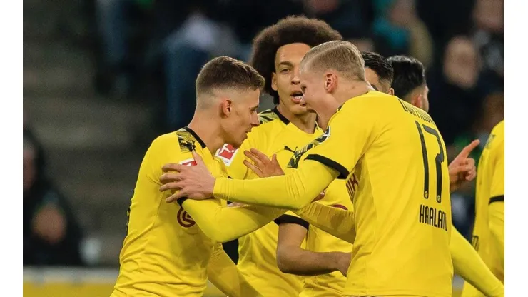 El festejo de los jugadores de Borussia Dortmund.