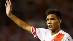 Teo Gutiérrez defendiendo la camiseta de River.