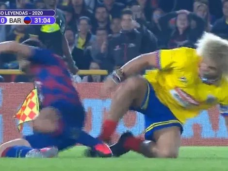 'El Pibe' Valderrama se salió de casillas en amistoso en El Campín