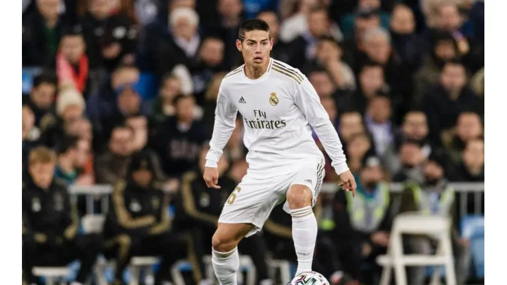 James Rodríguez, jugador del Real Madrid de España.