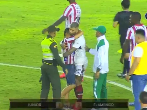 Enorme gesto de Gabigol con un fanático de Junior