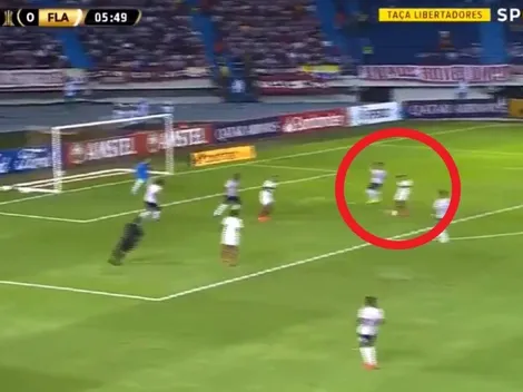 Totazo: seis minutos y Flamengo ya le clavó el primero a Junior en el Metro