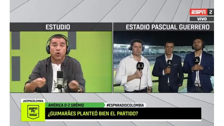 El cruce, en vivo, entre Víctor Aristizábal y Fabián Vargas por la derrota de América en la Libertadores.