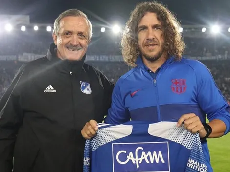 Puyol no despreció a Millonarios: hizo el saque de honor en El Campín