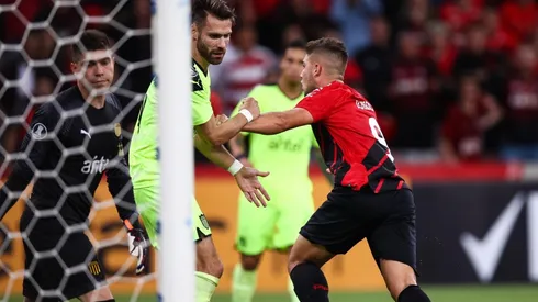 El festejo de gol de Guilherme Bissoli.