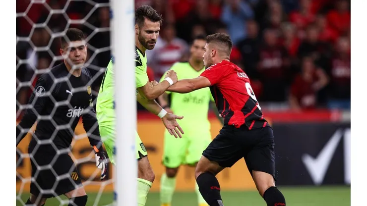 El festejo de gol de Guilherme Bissoli.