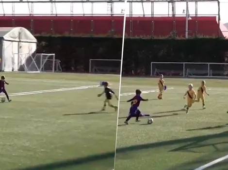 Con la '10' en la espalda: los dos goles de Thiago Messi jugando para Barcelona que son furor