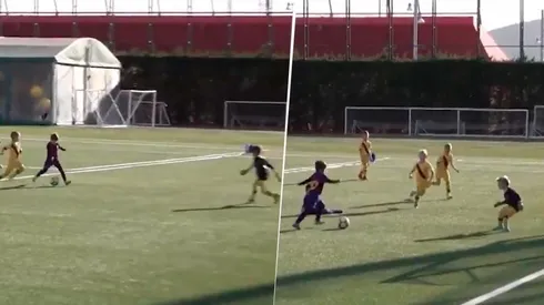 Con la '10' en la espalda: los dos goles de Thiago Messi jugando para Barcelona que son furor