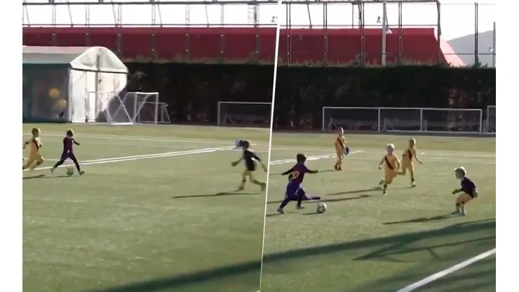 Con la '10' en la espalda: los dos goles de Thiago Messi jugando para Barcelona que son furor