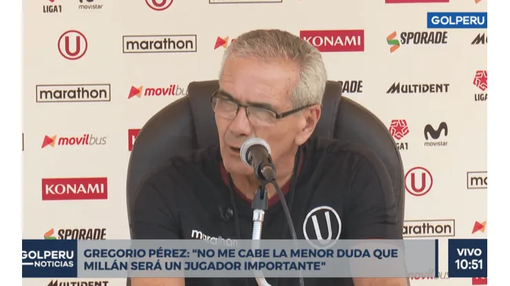 Gregorio Pérez llegó a la U en diciembre del 2019.