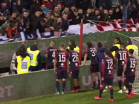 Increíble: los jugadores de Cagliari discutieron frente a frente con los hinchas