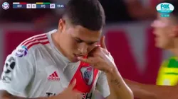 Así festejó Juan Fernando Quintero su gol a Defensa y Justicia.