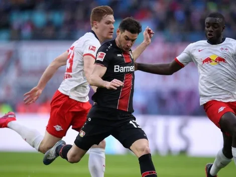 Con Palacios y Alario desde el arranque, Leverkusen empató en su visita a Leipzig