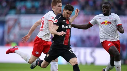 Lucas Alario no pudo marcar en el empate 1-1 de su equipo.