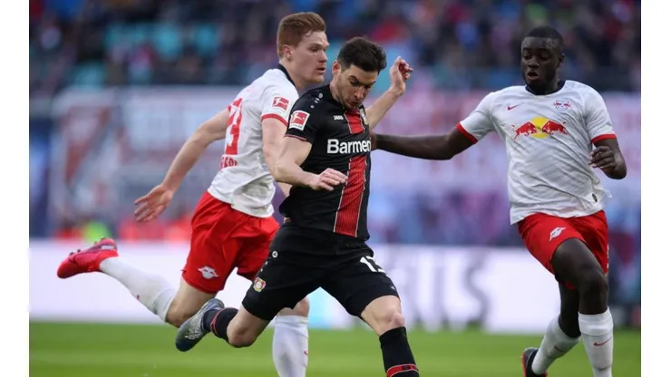 Lucas Alario no pudo marcar en el empate 1-1 de su equipo.