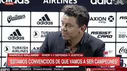 Marcelo Gallardo en conferencia de prensa.