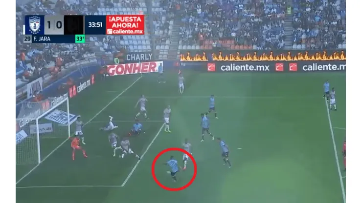 Franco Jara anotó el 1-0 para Pachuca.