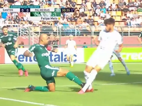 Sanguinario: Felipe Melo pegó una patada escalofriante y solamente vio la amarilla