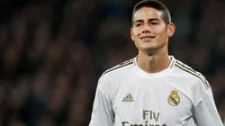 James Rodríguez, jugador del Real Madrid de España.