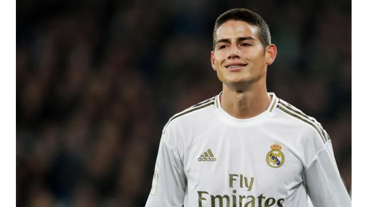 James Rodríguez, jugador del Real Madrid de España.
