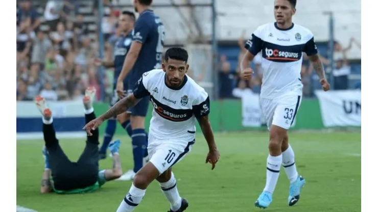 Matías García luego de marcar su tanto.