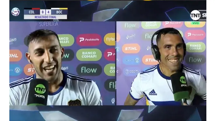 El divertido cruce de Tevez con Wanchope: "Lo tengo a poner a dieta yo"
