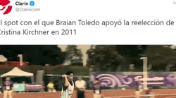 Foto captura de la nota de Diario Clarín.