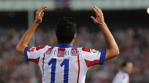 Raúl Jiménez con el Atlético de Madrid