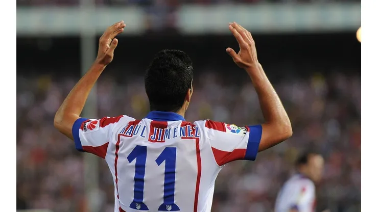 Raúl Jiménez con el Atlético de Madrid