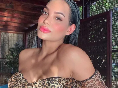 Andrea Valdiri no se achicopaló y prendió el Carnaval con diminuto y exótico traje