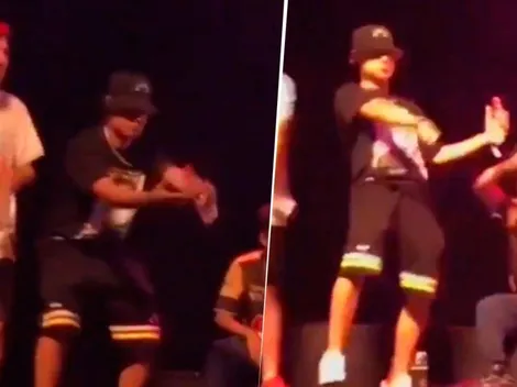 Video: el bailecito de Trueno en el minutazo de Dtoke en FMS Internacional
