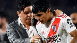 Foto de Robert Rojas con Marcelo Gallardo.