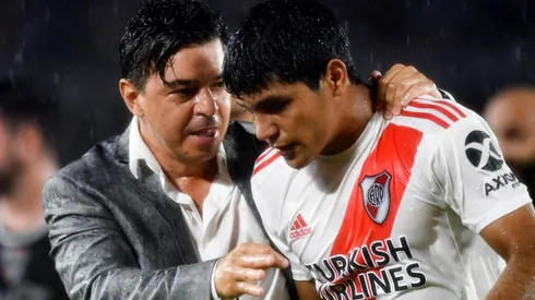 Foto de Robert Rojas con Marcelo Gallardo.