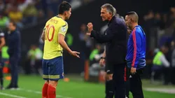 James Rodríguez y Carlos Queiroz juntos en la pasada Copa América, Brasil 2019.
