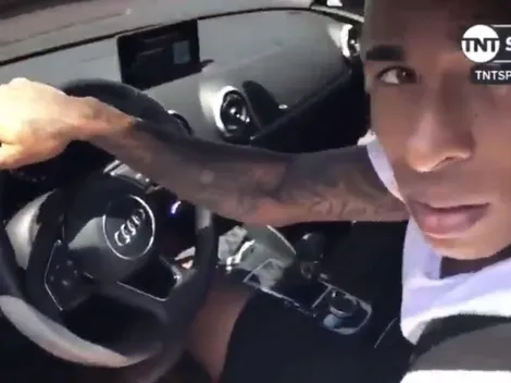 Seba Villa llegó prendido en salsa al último entrenamiento de Boca