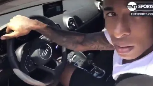 Así llegó Sebastián Villa al último entrenamiento de Boca Juniors.