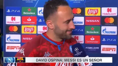 David Ospina y sus palabras para Messi luego del duelo en la Champions League.