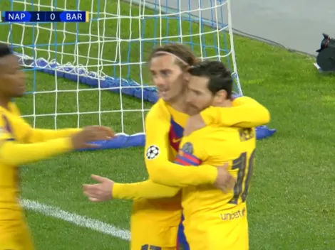 En el primer remate del Barcelona, Griezmann empató ante Napoli