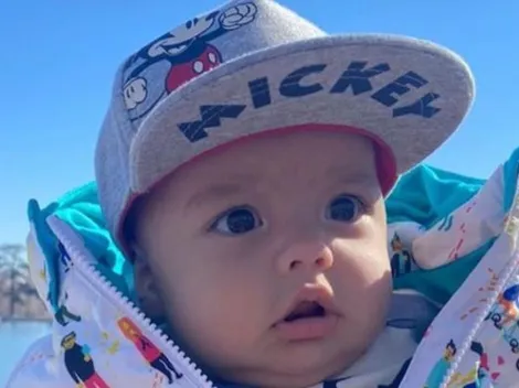 James presume con la tremenda pinta de su hijo Samuel