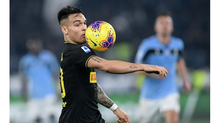 Lautaro Martínez durante un partido de Inter.