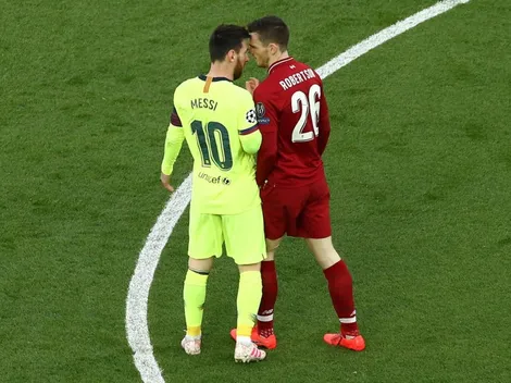 Robertson recordó con vergüenza su pelea con Messi: "Me arrepiento"