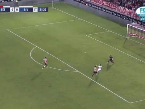 Borré quedó mano a mano y metió el primero de River con mucho suspenso