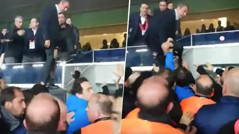 Luego de perder el Clásico vs. Galatasaray, el presidente del Fenerbahce se peleó con los hinchas del club