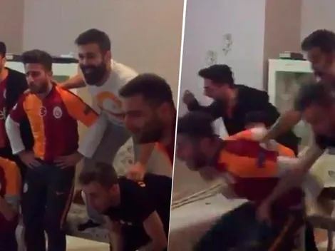 Locura de seis hinchas del Galatasaray tras gol de Falcao al Fenerbahçe
